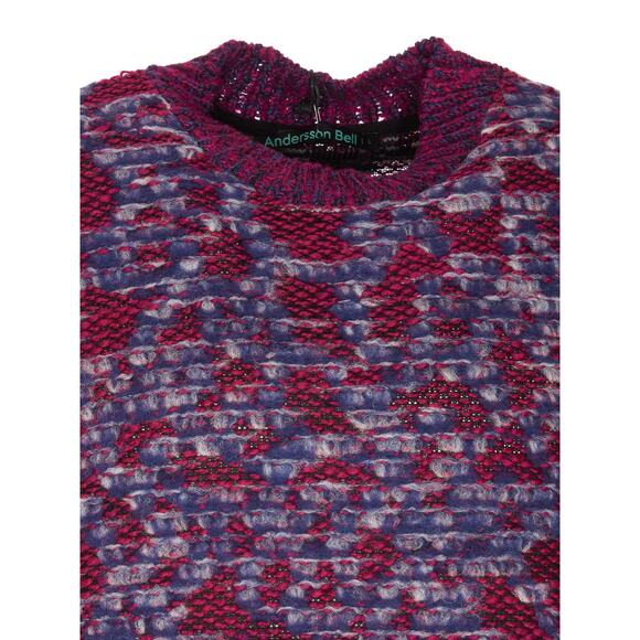 Andersson Bell Wes Wool Blend Knit Mockneck Sweater Vest Size Medium Violet NWT - Picture 3 of 15